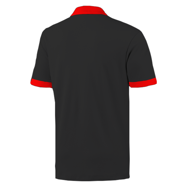 Black/Red Plain Polo Shirt – Unisex - Image 2