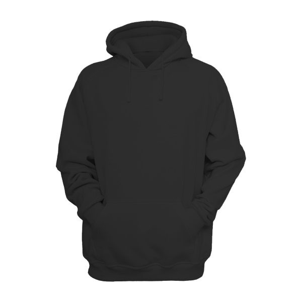 Dark Grey Branded Plain Hoodie - Fleece - Image 19