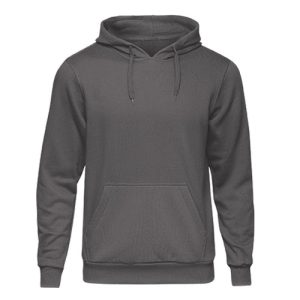 Dark Grey Branded Plain Hoodie - Fleece