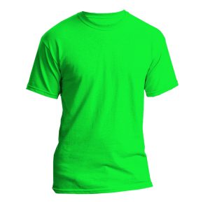 Lime Green Branded Round Neck Tshirt (High Quality Cotton)