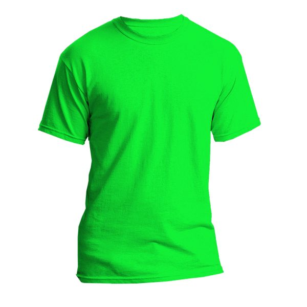 Lime Green Branded Round Neck Tshirt (High Quality Cotton)