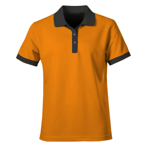 Orange/Black Plain Polo Shirt – Unisex