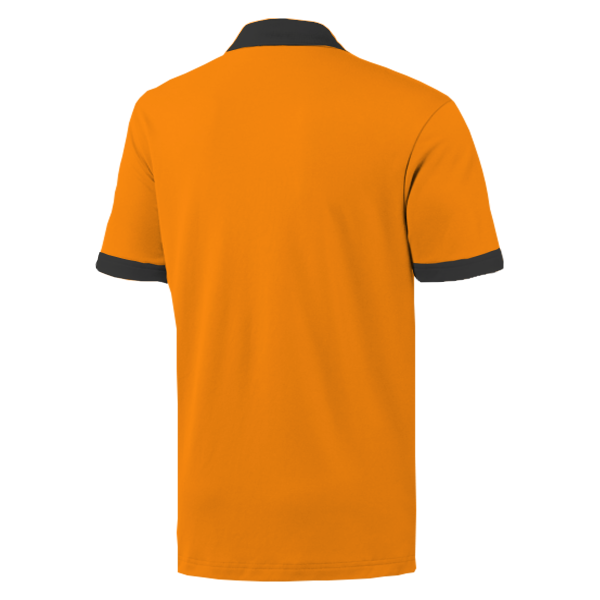 Orange/Black Plain Polo Shirt – Unisex - Image 2