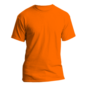 Orange Branded Round Neck Tshirt (High Quality Cotton)