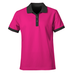 Pink/Black Plain Polo Shirt – Unisex