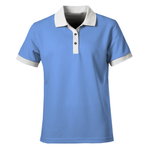Sky Blue/White Plain Polo Shirt – Unisex