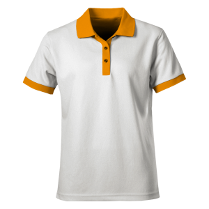 White/Brown Plain Polo Shirt – Unisex