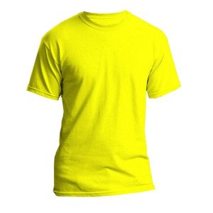Yellow Branded Round Neck Tshirt (High Quality Cotton)